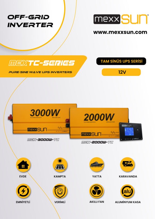 Mexxsun Tam Sinüs UPS (Remote Ekran) 12V 3000W - Görsel 6
