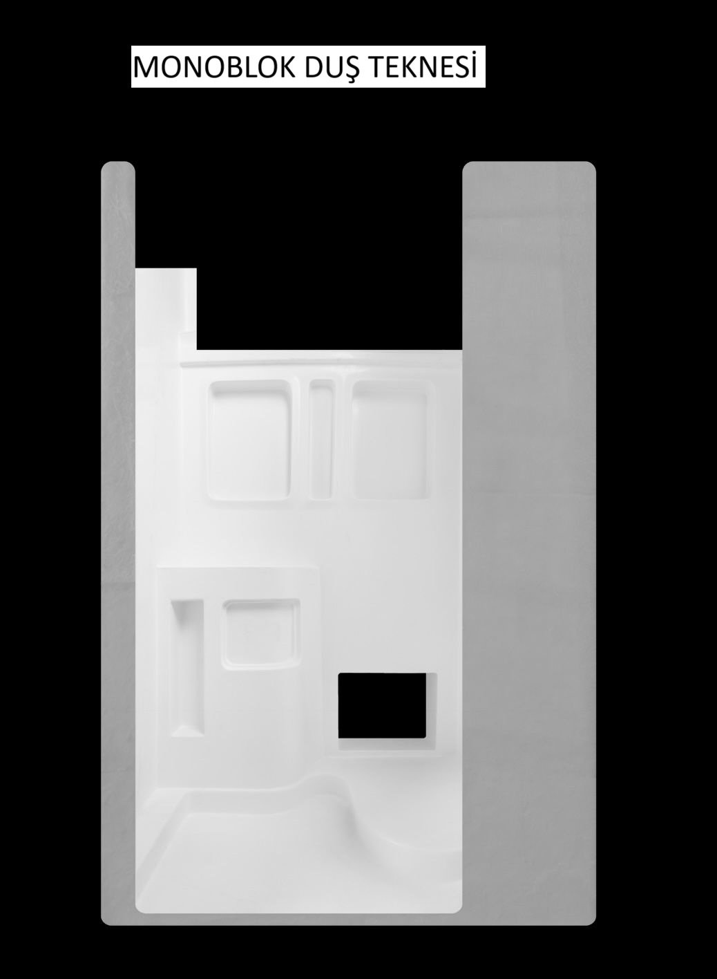 PSA Fiber Kit - Mono Blok Duş Seti 73*100 (Lavabo ve Pencere Dahil)