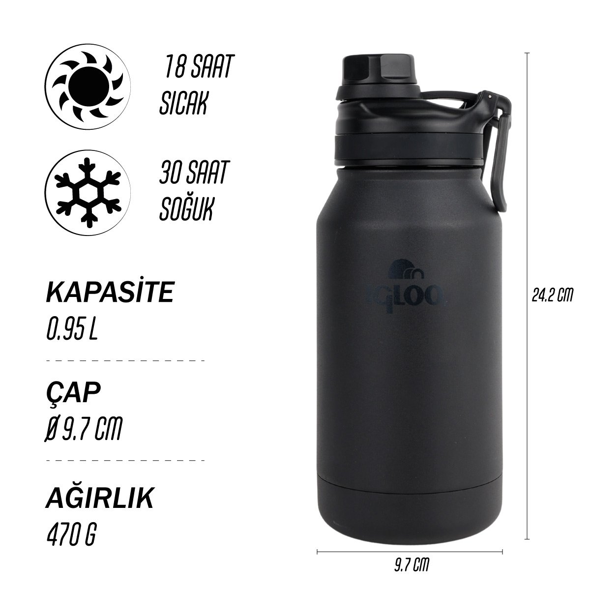 Igloo Sportsman Termos 950ml - Görsel 4