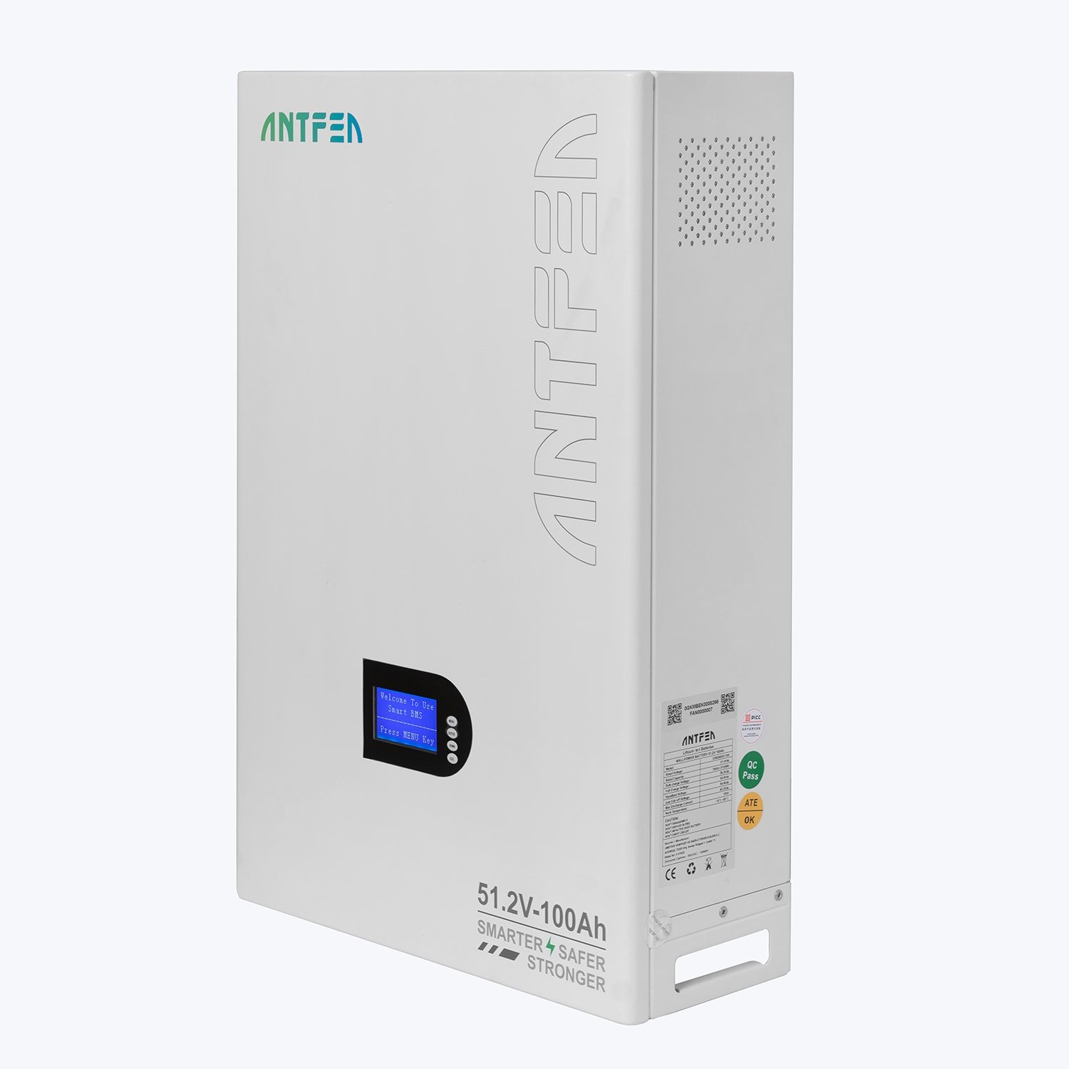 ANTFEA 51.2V (48V) 100 Ah 5.12 kwh LiFePo4 Duvar Tipi Batarya - Görsel 2