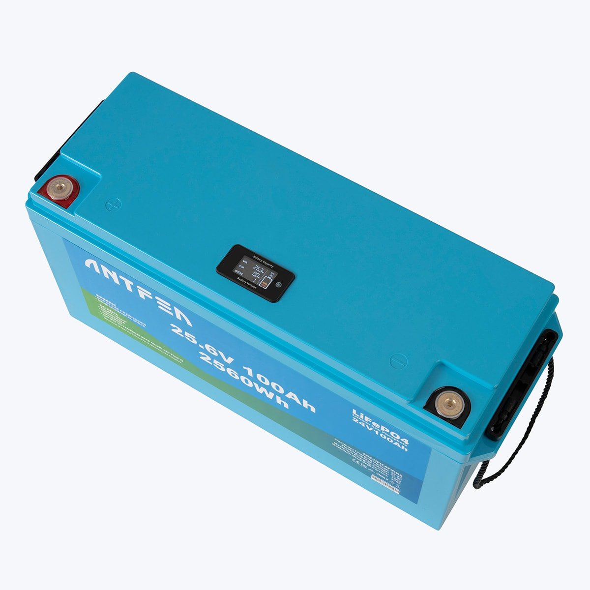 ANTFEA 25.6V (24V) 100Ah ABS Lityum Akü Akıllı Ekran Bluetooth LiFePo4 2 Adet - Görsel 4
