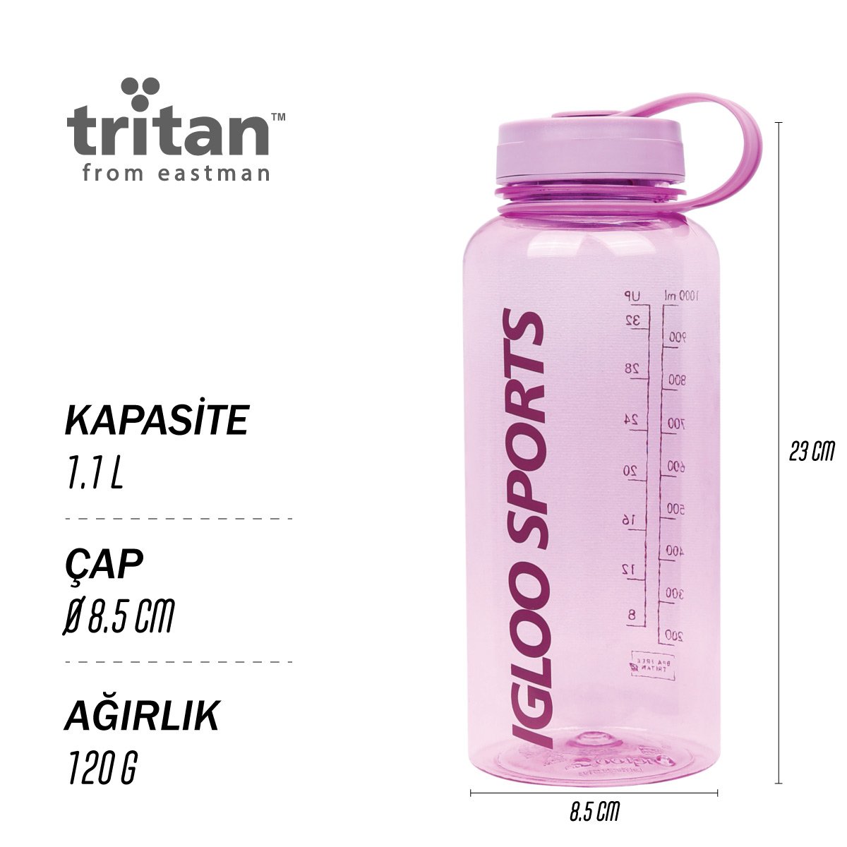 Igloo Sports Tritan Matara 1.1 Litre - Görsel 5