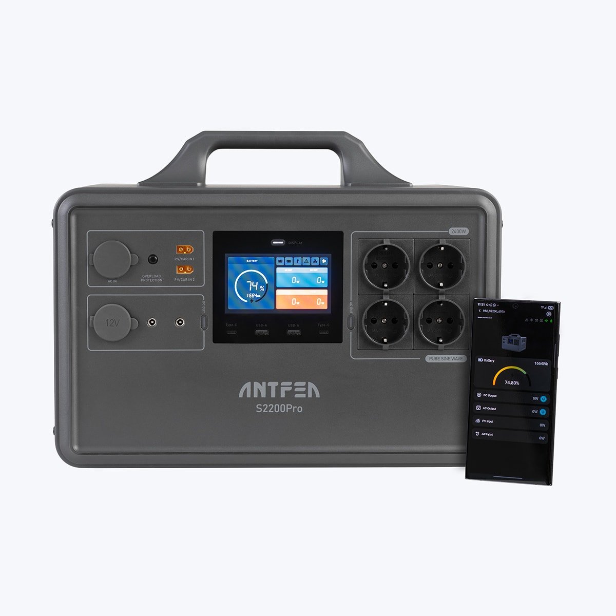 ANTFEA S2200Pro Taşınabilir Güç Sistemi 2400W - Görsel 2