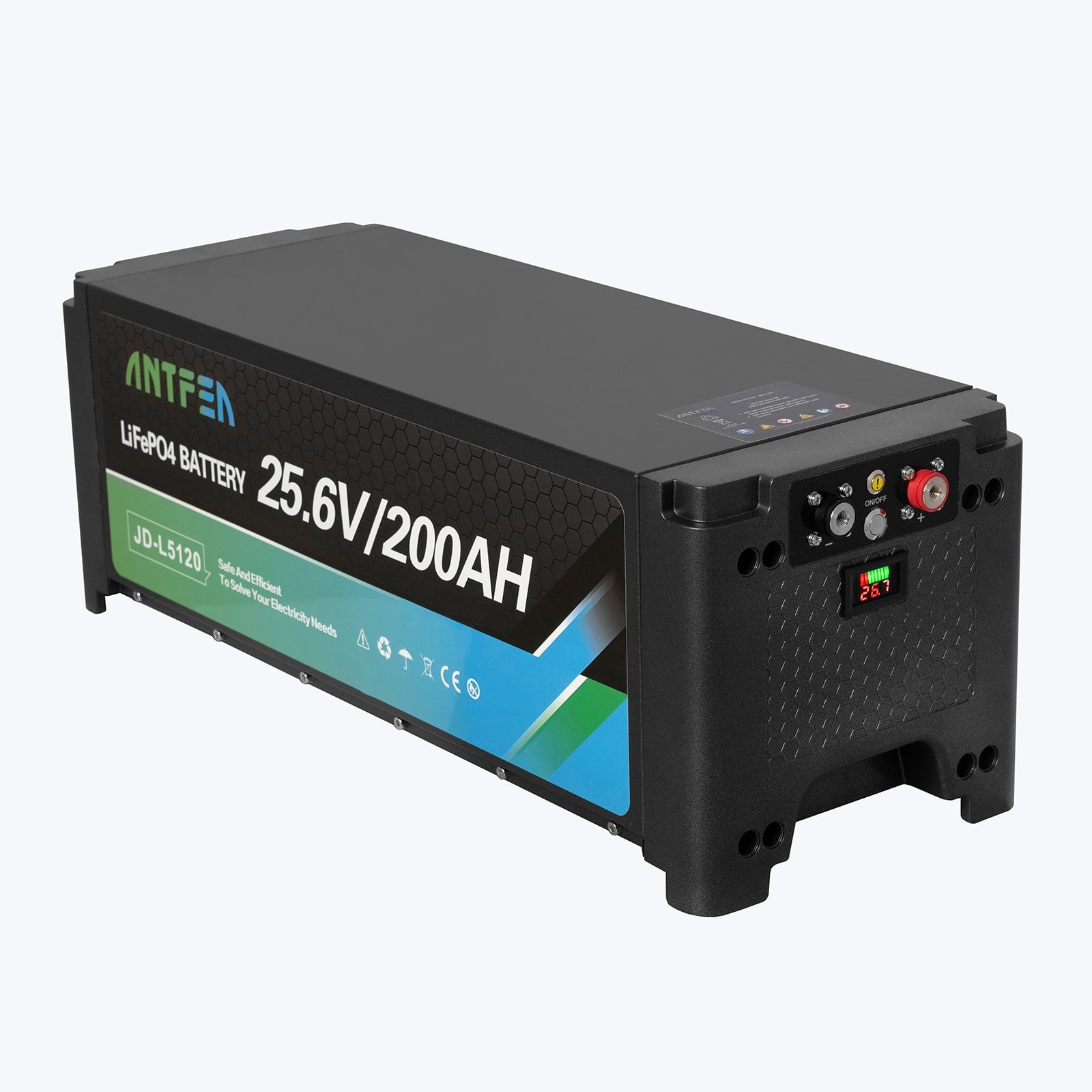 ANTFEA L5120 25.6V (24V) 200Ah 5.12 kwh İstiflenebilir Lityum Akü LiFePo4 - Görsel 2