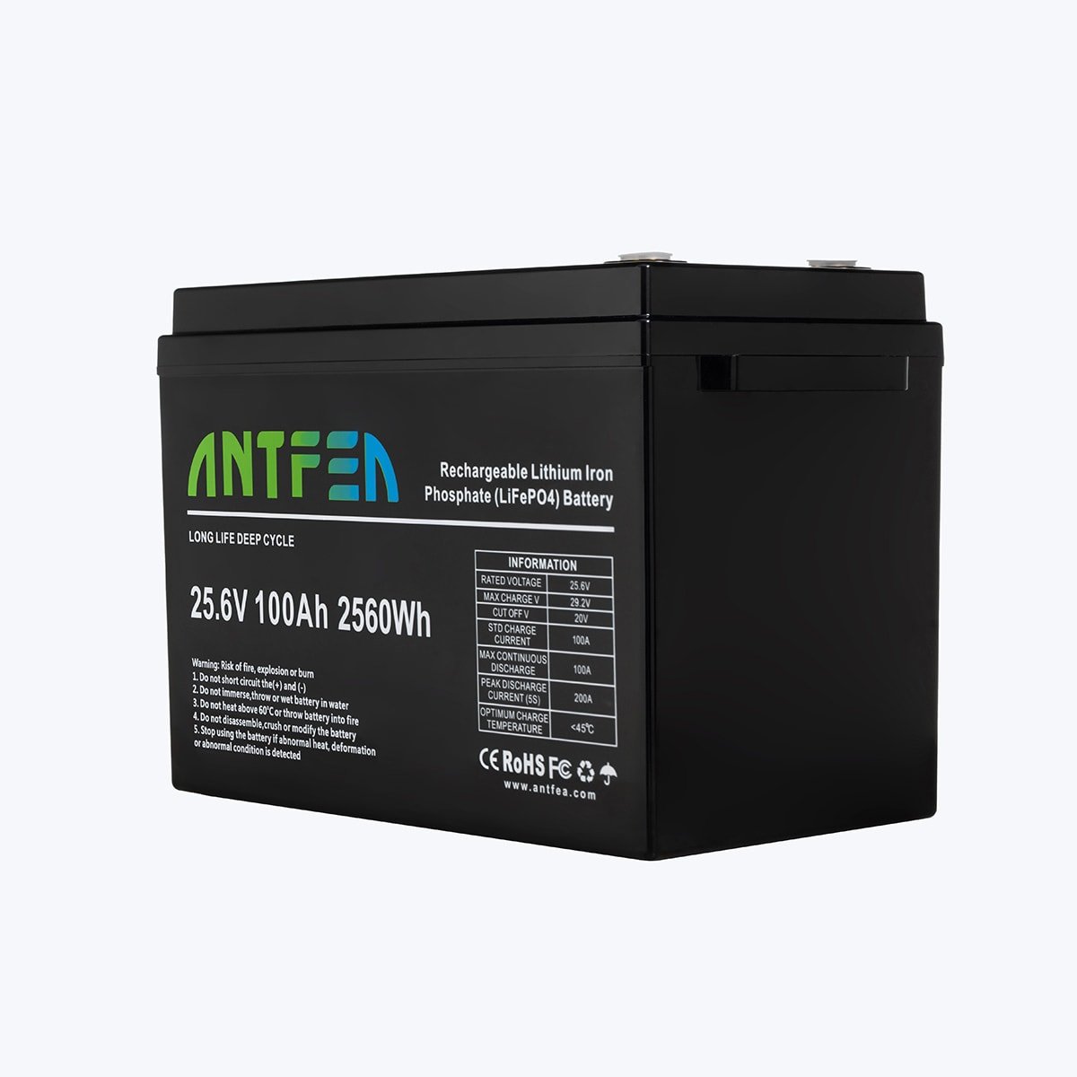 ANTFEA 25.6V (24V) 100Ah ABS Lityum Akü LiFePo4 - Görsel 2