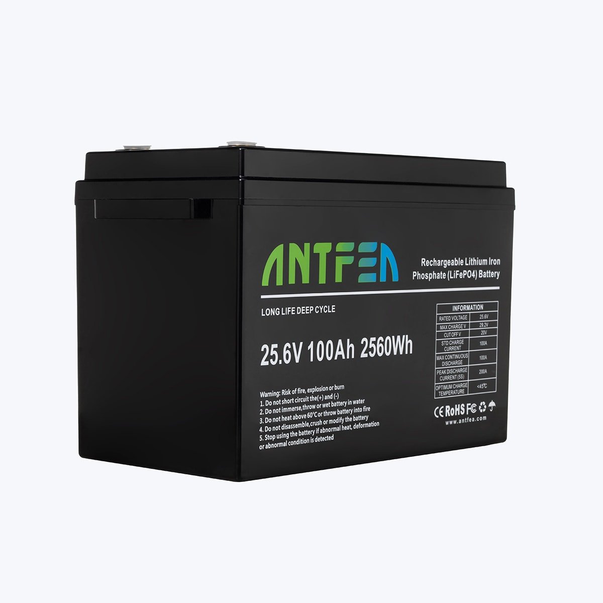ANTFEA 25.6V (24V) 100Ah ABS Lityum Akü LiFePo4 - Görsel 3