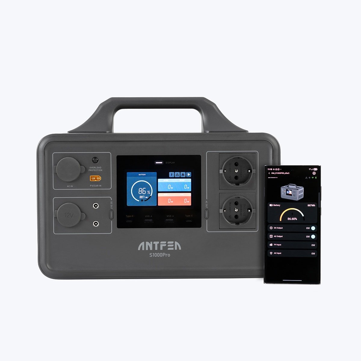ANTFEA S1000Pro Taşınabilir Güç Sistemi 1200W - Görsel 2