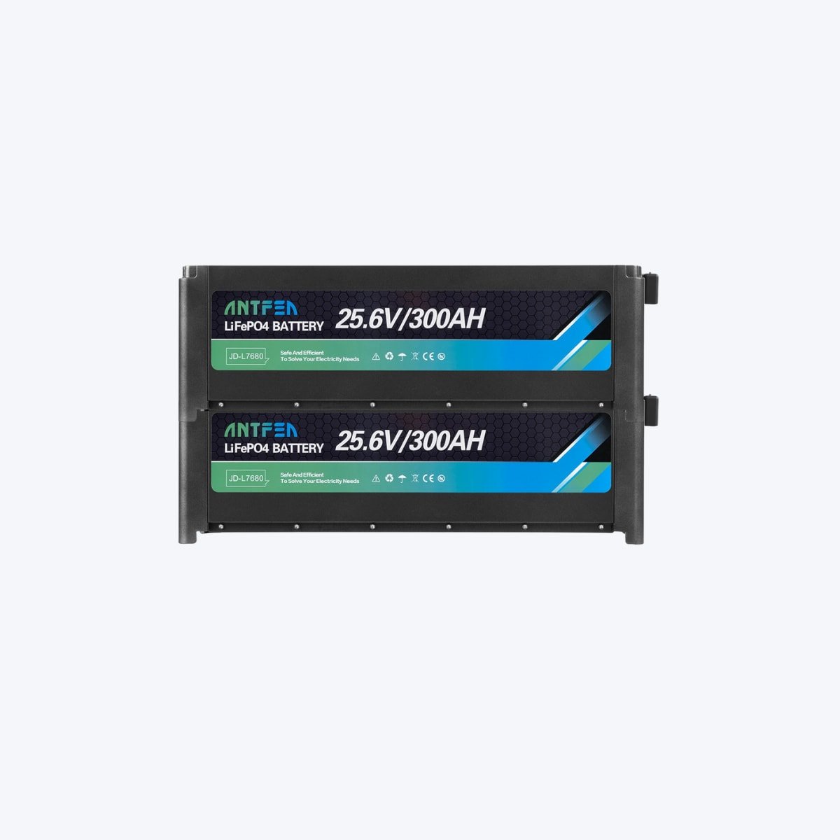 ANTFEA L7680 25.6V (24V) 300Ah İstiflenebilir Lityum Akü LiFePo4 2 ADET 15.3 kwh