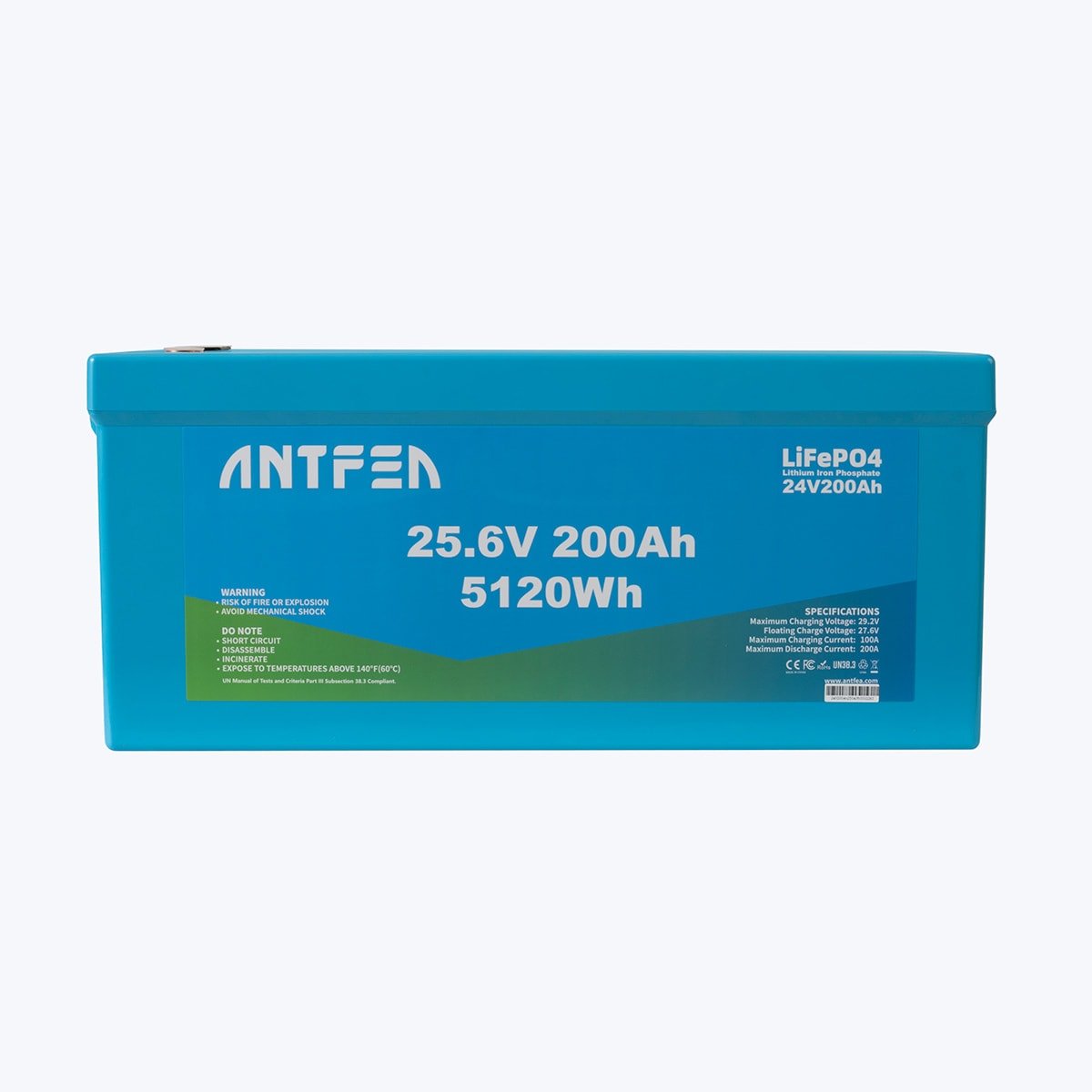 ANTFEA 25.6V 200Ah ABS Lityum Akü Akıllı Ekran Bluetooth LiFePo4 2 Adet - Görsel 2